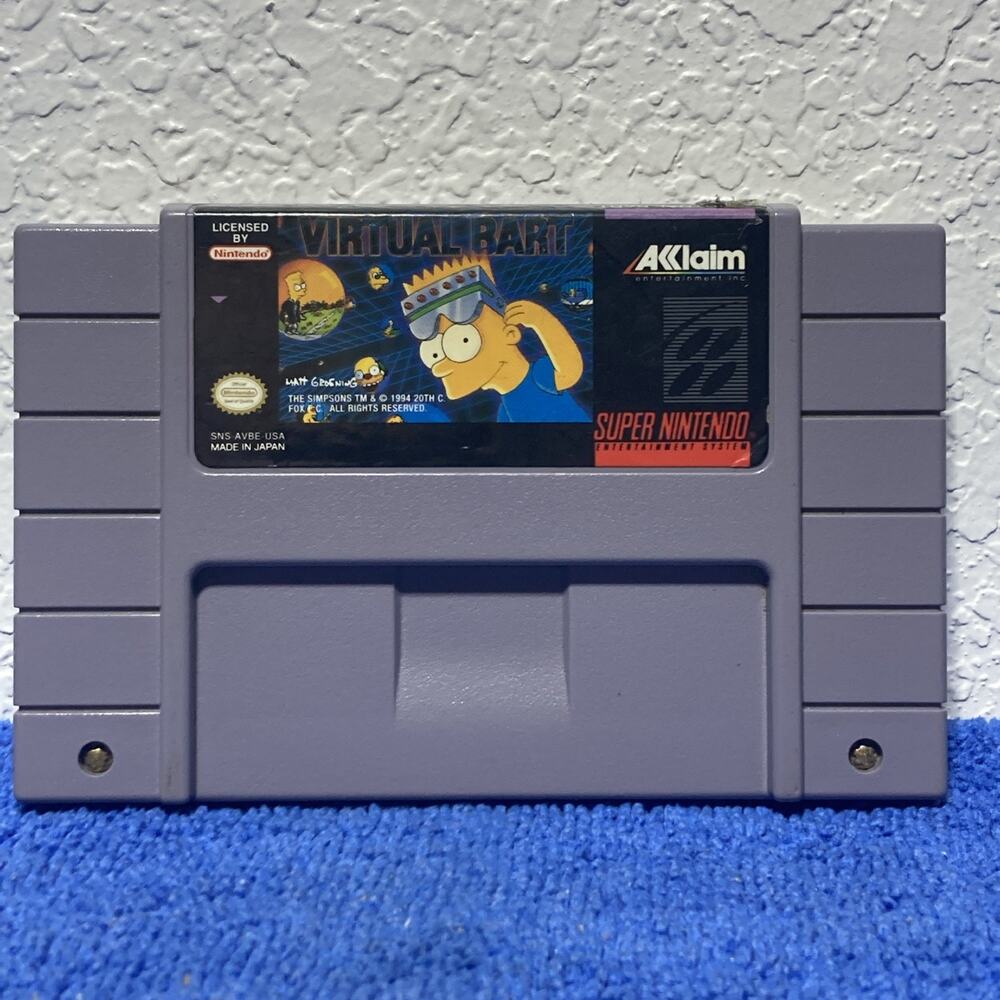 Virtual Bart (Super Nintendo, SNES) Authentic Tested